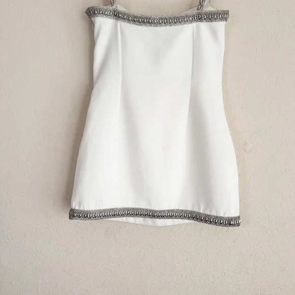 Retrofete Regina Shell White Mini Dress Size Medium - Picture 9 of 9